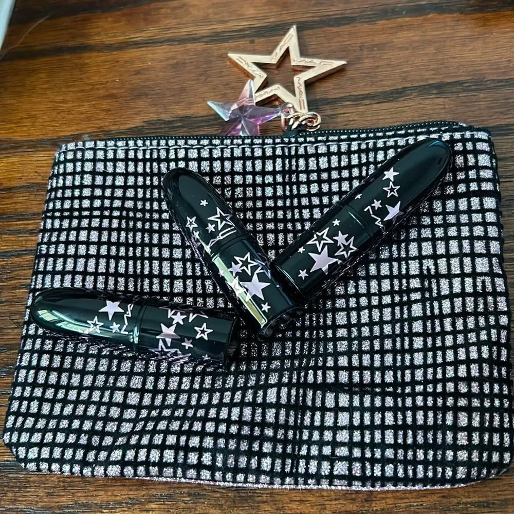 MAC kit 3 mini new lipsticks and cosmetic bag RARE unique